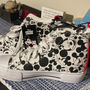 Disney Mickey Mouse Black and White Athletic Shoes
